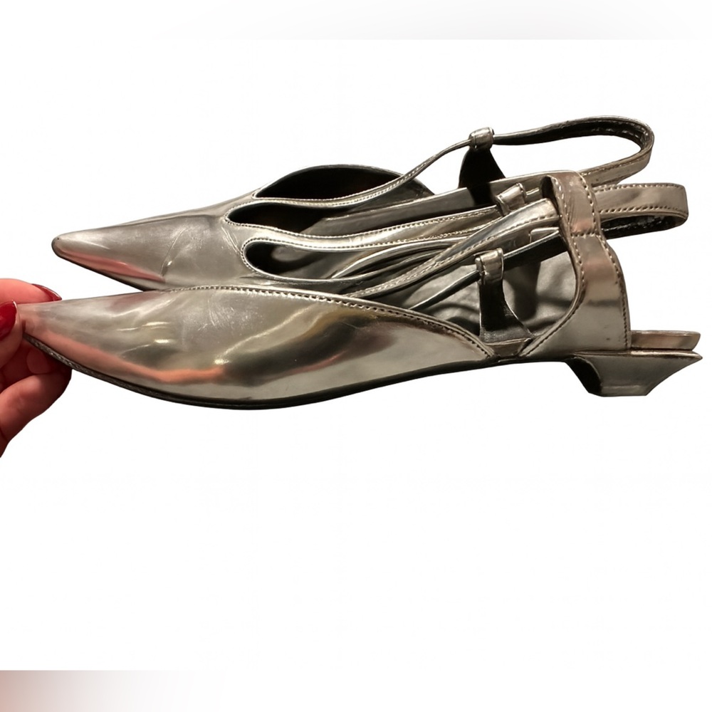 Proenza Schouler Metallic Silver Flats - Picture 2 of 4